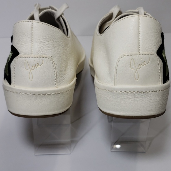 Joie Leather Embroidered Sneakers Size 9 - Picture 2 of 8